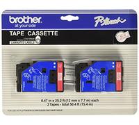 Brother TC11 ruban d'étiquette TC - Rubans d'étiquettes (TC, Rouge, Transparent, Transfert thermique, Ampoule, 7,681 m, 2 pièce(s))