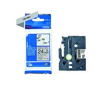 Brother textiles TZe-R951 Ruban adhésif noir sur argent 24 mm de large 4 m de long (entre autres pour Brother P-touch D600VP, E500VP, E550WVP, H500, P700, Cube Plus, P750W, P900W, P950NW)