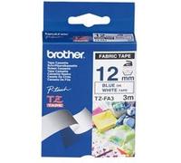 Brother - Tissu - blanc, bleu - Rouleau (1,2 cm) 1 cassette(s) ruban - pour P-Touch PT-1010, 1080, 1090, 1230, 1290, 18, 2030, 2730, 3600, 7100, 9700, 9800, PT-GL-200 G
