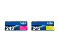 Brother TN243M Cartouche de Toner Magenta & TN243Y Cartouche de Toner Jaune