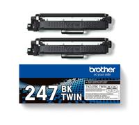 Brother TN247 Noir Lot de 2 cartouches de toner authentiques - TN247BKTWIN