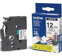 Brother TX231 Brother cartouche de ruban TX-231 blanc/noir 12 mm