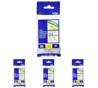 Brother TZ-251 Bande imprimante Ruban laminé Noir sur blanc Rouleau 2,4 cm x 8 m (Lot de 4)