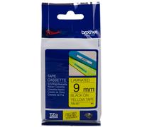 Brother TZe-621 - Noir sur jaune - Rouleau (0,9 cm x 8 m) 1 cassette(s) ruban laminé - pour Brother PT-D210, D600, H110, H200, P-Touch PT-1005, 1880, P-Touch Cube Pro PT-P910