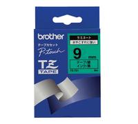 Brother TZ-721 Ruban laminé Noir sur Vert
