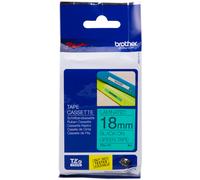 Brother TZe-741 - (18 mm) - Noir sur vert - Ruban