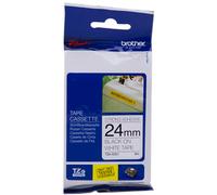 Original Brother TZES251 P-Touch Ruban noir sur blanc laminé extra fort 24mm x 8m