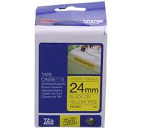 Brother TZe-S651 - (24 mm) - Noir sur jaune - Ruban