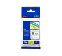 Brother TZe-111 Ruban Laminé Noir sur Transparent 6mm x 8m - Technologie d'Impression Thermique Directe - Compatible Etiqueteuses Brother P-Touch