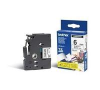 Brother TZE-211 Ruban laminé 6mm Noir sur Blanc 8m - TZE211