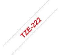 Brother TZe-222 - Rouge sur blanc - Rouleau (0,9 cm x 8 m) 1 cassette(s) ruban laminé - pour Brother PT-D210, D600, H110, P750, P950; P-Touch Cube PT-P300; P-Touch Cube Pro PT-P910 G