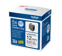Brother Tze - 231 Labelling Tape Cassettes, Black on White, Multi - Pack, 12 mm