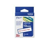 Brother P-Touch TZe-232 - 12mm x 8mtr Printer Tape Cassette Red on White New