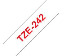 Brother TZE-242, Rouge sur blanc, TZe, Transfert thermique, Chine, 5 année(s), Brother