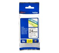 Brother TZE-251 Ruban Laminé largeur 24mm Noir sur Blanc 8m - TZE251