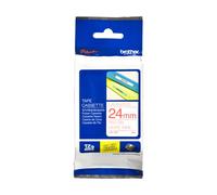 Brother TZe-252 - (24 mm x 24 mm) - Rouge sur blanc - Ruban