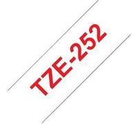 Brother TZe-252 - Adhésif standard - rouge sur blanc - Rouleau (2,4 cm x 8 m) 1 cassette(s) ruban laminé - pour Brother PT-D600; P-Touch PT-3600, D800, E550, E800, P750, P900, P950; P-Touch EDGE PT-P7