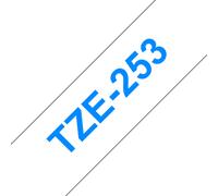 Brother Ruban TZe-253 (24 mm x 24 mm) Bleu sur blanc