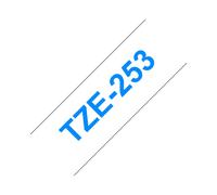 Brother TZe-253 - (24 mm) - Bleu sur blanc - Ruban