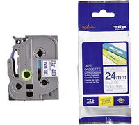 Brother TZe-253 | Ruban original Laminé | 24 mm | Bleu sur fond Blanc | 8M