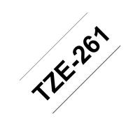 Brother TZE-261 Ruban Étiquette Noir sur Blanc 36mm x 8m Laminé TZ Compatible P-touch