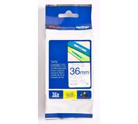 Brother TZE-263 Ruban Laminé largeur 36mm Bleu sur Blanc 8m - TZE263