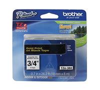 Brother Ruban laminé prédécoupé TZE344 18 mm Or/Noir