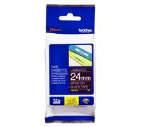 Brother TZE-355 Ruban Laminé largeur 24mm Blanc sur Noir 8m - TZE355