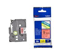 Brother TZe-421 Ruban en nylon de qualité supérieure Noir/rouge