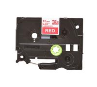 Brother TZe-435 Ruban d'étiquette 12mm Blanc sur Rouge Laminé - Longueur 8m - Compatible P-Touch - Type de bande TZe