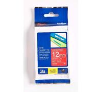 Brother Ruban TZe-435 (12 mm) Blanc sur rouge