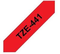Brother TZe-441 - Adhésif standard - Noir sur rouge - rouleau (1,8 cm x 8 m) 1 cassette(s) ruban laminé - pour Brother PT-D600; P-Touch PT-1880, D450, D800, E310, E550, E800, P900, P950 G