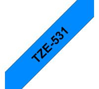 Brother TZe-531 - Noir sur bleu - Rouleau (1,2 cm x 8 m) 1 cassette(s) ruban laminé - pour Brother PT-D210, D600, H110, P750, P950; P-Touch Cube PT-P300; P-Touch Cube Pro PT-P910