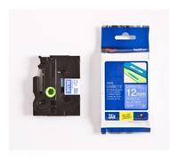 Brother TZE-535 DirectLabel Blanc Sur Bleu Laminé 12Mm X 8M