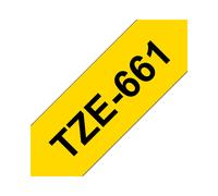 Brother TZe-661 Ruban d'étiquette TZ 36mm Noir sur Jaune Laminé - Longueur 8m, Type TZ, pour étiqueteuses P-touch