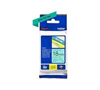 Brother Ruban original laminé TZe-741 18 mm noir sur fond vert 8 m