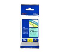 Brother TZe-751 - (24 mm x 24 mm) - Noir sur vert - Ruban