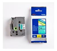 Brother TZE-751 DirectLabel Noir Sur Vert Laminé 24Mm X 8M Pour P-T