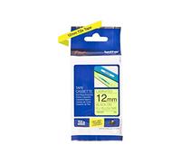 tzec31 ruban pour étiqueteuse noir jaune fluo (longueur 4m)