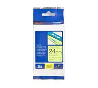 Brother TZe-C51 - (24 mm x 24 mm) - Noir sur jaune - Ruban