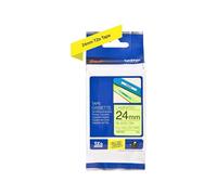 Brother TZe-C51 Labelling Tape Cassette, Black on Fluorescent Yellow, 24 mm (W)
