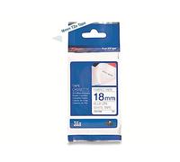 Brother TZe-FA4 | Ruban original Textile Thermocollant |18 mm | Bleu sur fond Blanc | 3M