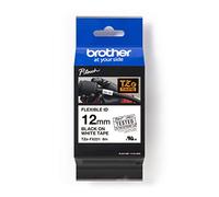 Brother TZe-FX231 | Ruban original Laminé flexible | 12 mm | Noir sur fond Blanc | 8M