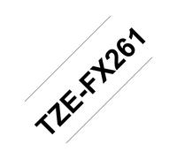 Brother TZe-FX261 Ruban Étiqueteuse 36mm Noir/Blanc Laminé Flexible 8m pour Câbles et Surfaces Cylindriques Compatibilité Étiqueteuses P-Touch