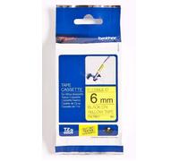 Brother TZE-fx611 Ruban Fléxible largeur 6 mm Noir sur Jaune 8m - TZEFX611