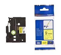 Brother TZe-FX621 - (9 mm) - Noir sur jaune - Ruban