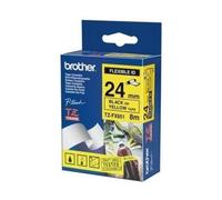 Brother TZe-FX651 - (24 mm x 24 mm) - Noir sur jaune - Ruban