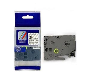 Brother TZe-M61 - (36 mm) - Noir sur transparent - Ruban