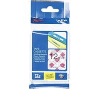 Brother TZe-MPRG31 Ruban Original Laminé 12 mm Noir sur motif Vichy Rouge 4M
