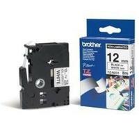 Brother TZEN231 Ruban non plastifié largeur 12 mm Noir sur Blanc